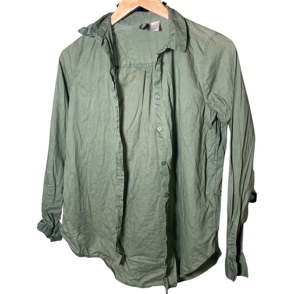 Button down thin material shirt